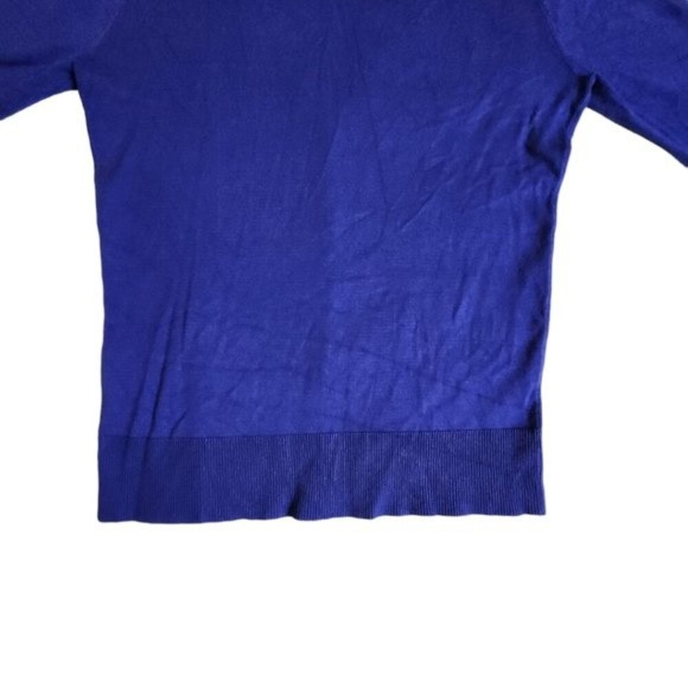 14th & Union blue button front v neck 3/4 sleeve cardigan sweater sz L - Picture 6 of 11